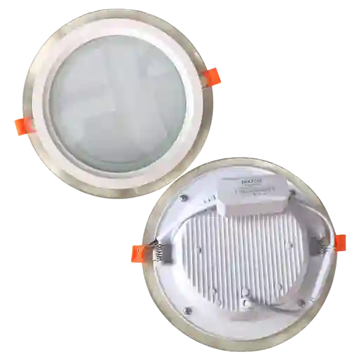 Panel Led De Incrustar De Vidrio 18w 3 Tonos