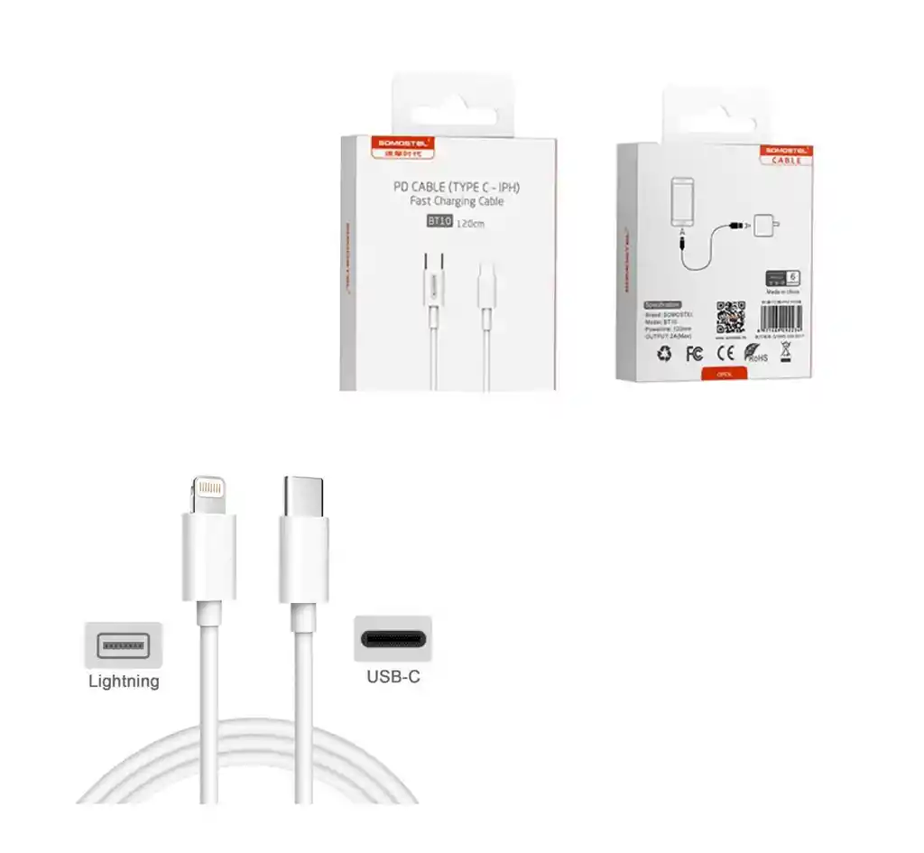 Cable Tipo C A Ios De Carga Rápida Somostel