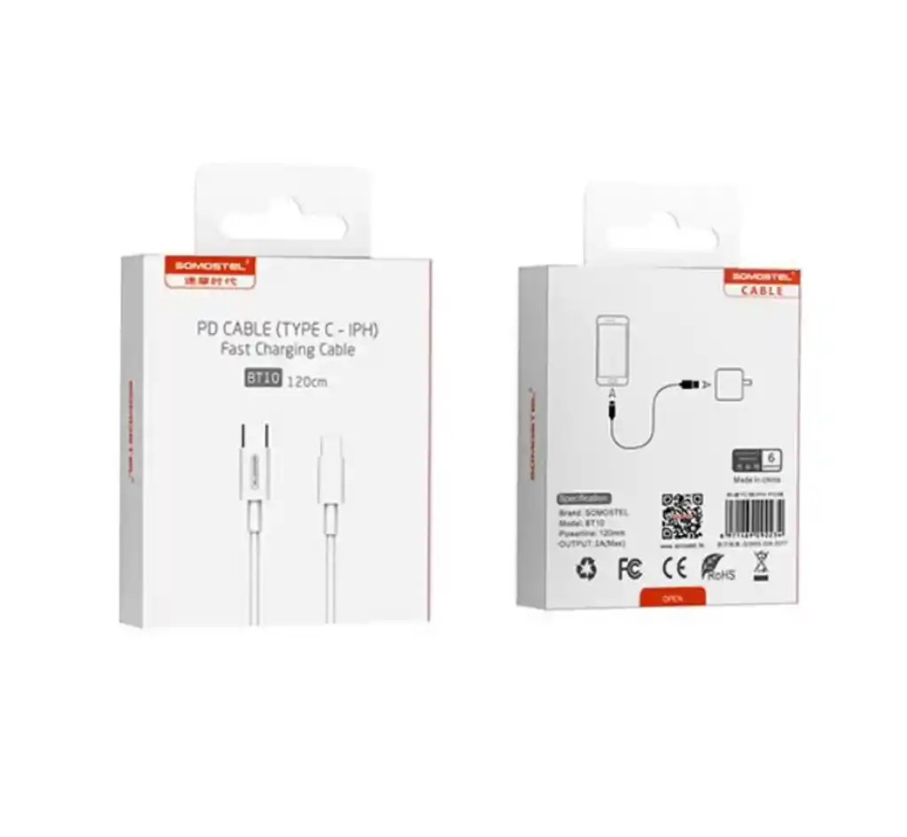Cable Tipo C A Ios De Carga Rápida Somostel