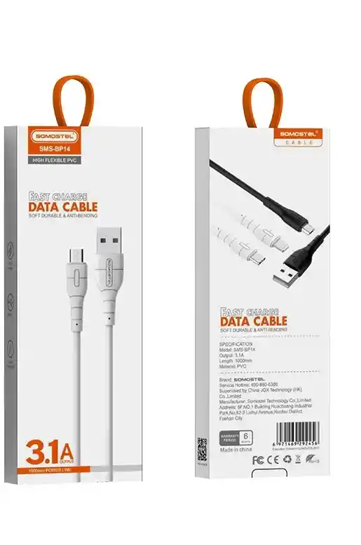 Cable Usb A Tipo C De Carga Rápida 3.1a Somostel