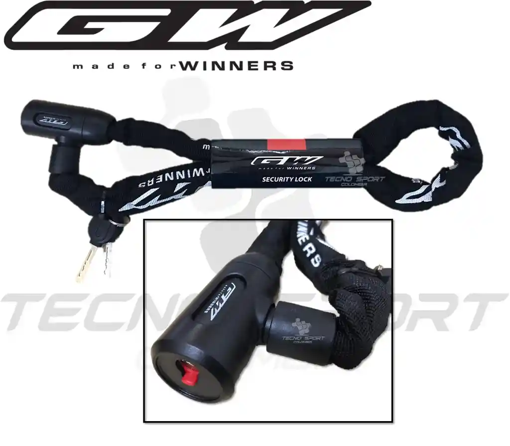 Candado Gw Cadena Seguridad Bicicleta Moto Multiusos
