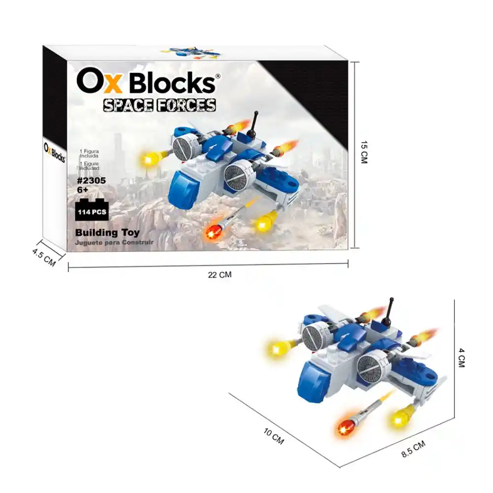 Ox Space Forces - Bloques De Juguete Para Construir - 114 Piezas