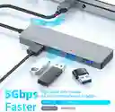 Hub Multipuertos Usb 3.0 Con Adaptador Usb