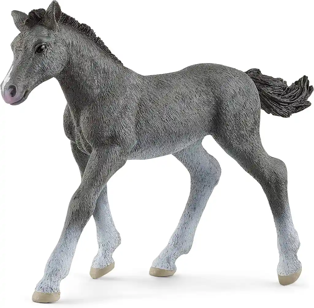 Figura De Animales Potro Trakehner Pintado A Mano