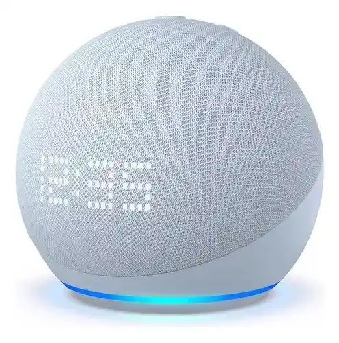 Alexa Echo Dot 5 Generación Pantalla Integrada Reloj Blanco