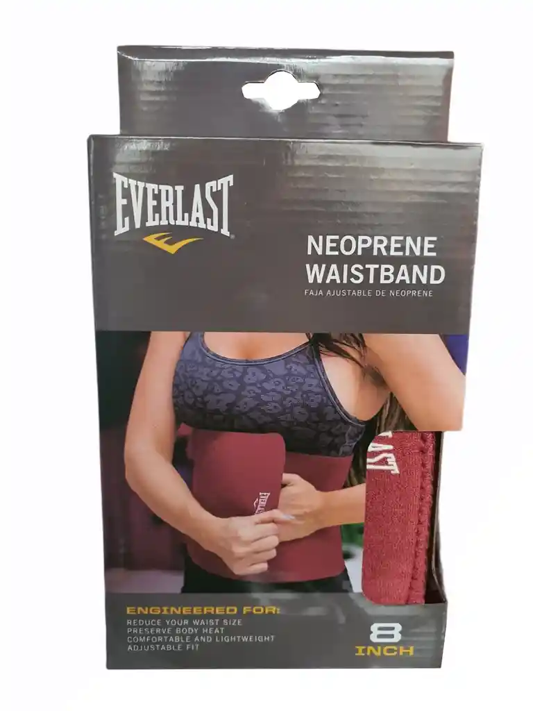 Faja Everlast 8 Pulgadas Dama Neopreno Reductora - Bordo