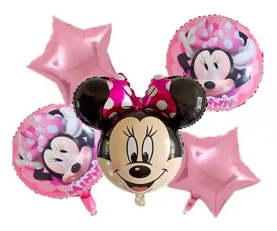 Kit Globos Minnie Metalizados X 5