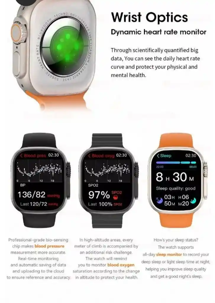 Reloj Inteligente Ultra 8 De Lujo Gama Alta 2023 Reloj Inteligente Hryfine Serie 8