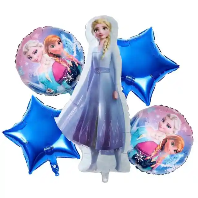 Kit De Globos Frozen Elsa X 5 Unidades