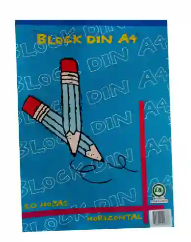 Block Blanco Din A-4 Horizontal X 20 Hojas