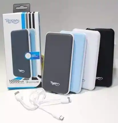 Banco De Carga Power Bank 16.000 Batería Portatil Con Cable Pulpo