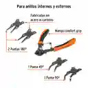 Alicate Para Anillos De Retención 6" 4 Cabezas Intercambiables