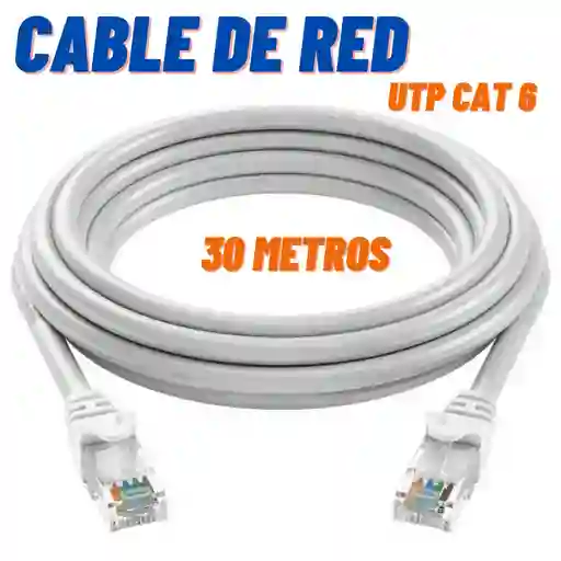 Cable De Red 30 Metros Cat 6 / Cable Internet Utp/ Patch Cord