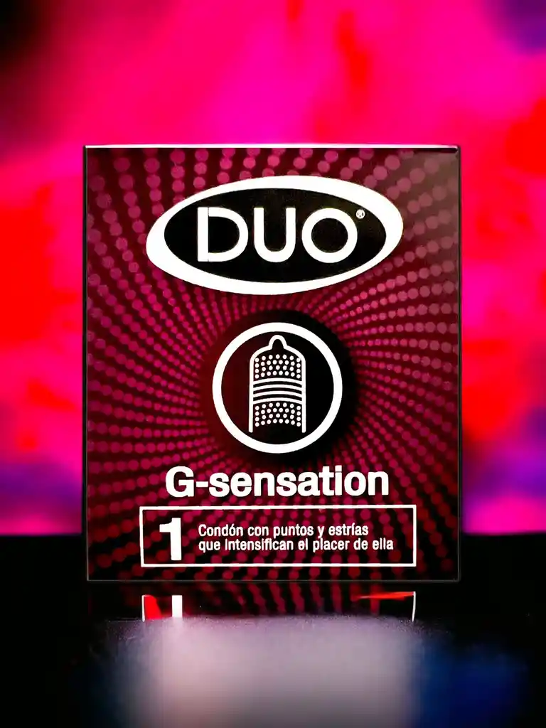Preservativo Condon Duo G-sensation Con Puntos Y Estrias Para Mayor Placer Lubricado