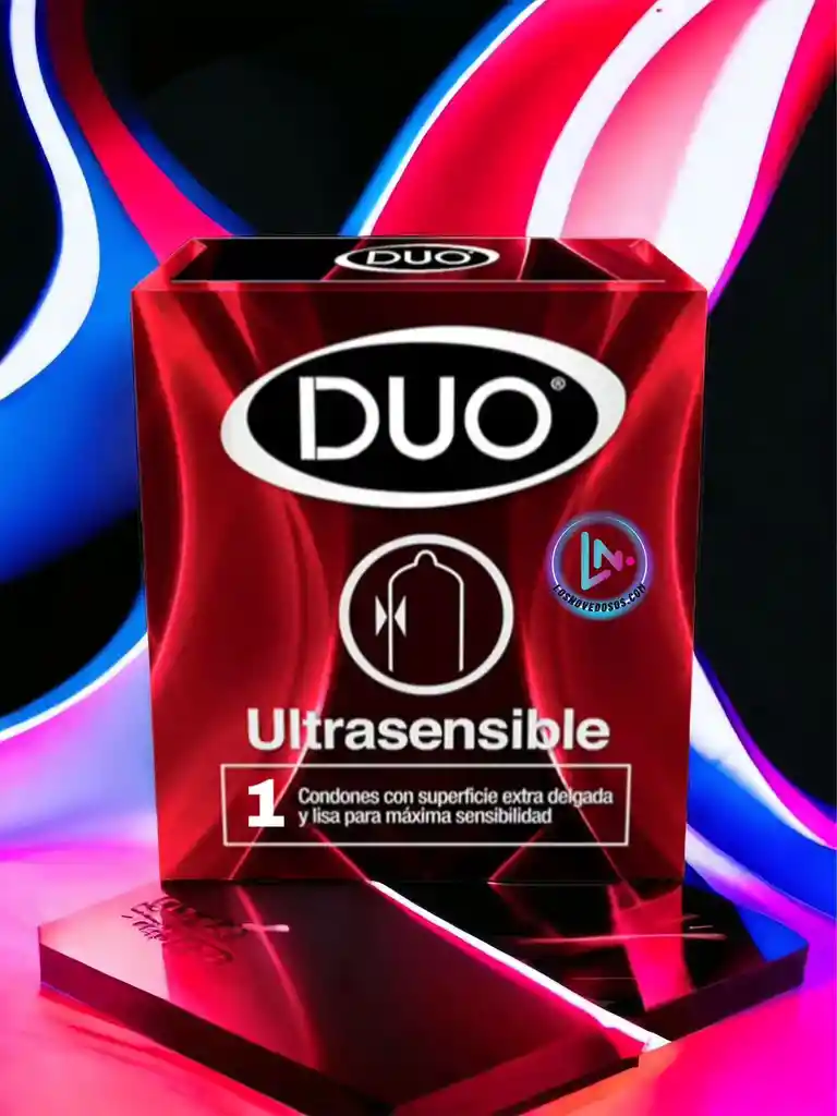 Preservativo Condon Duo Lubricado Ultrasensible Con Superficie Ultra Delgada Y Lisa
