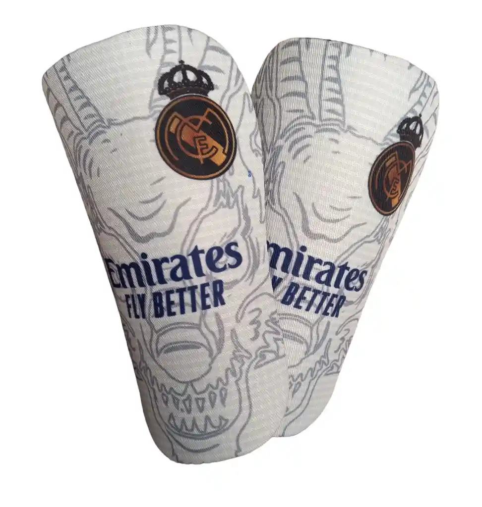 Canilleras De Fútbol Real Madrid Niño / Adulto Talla: S - Blanco