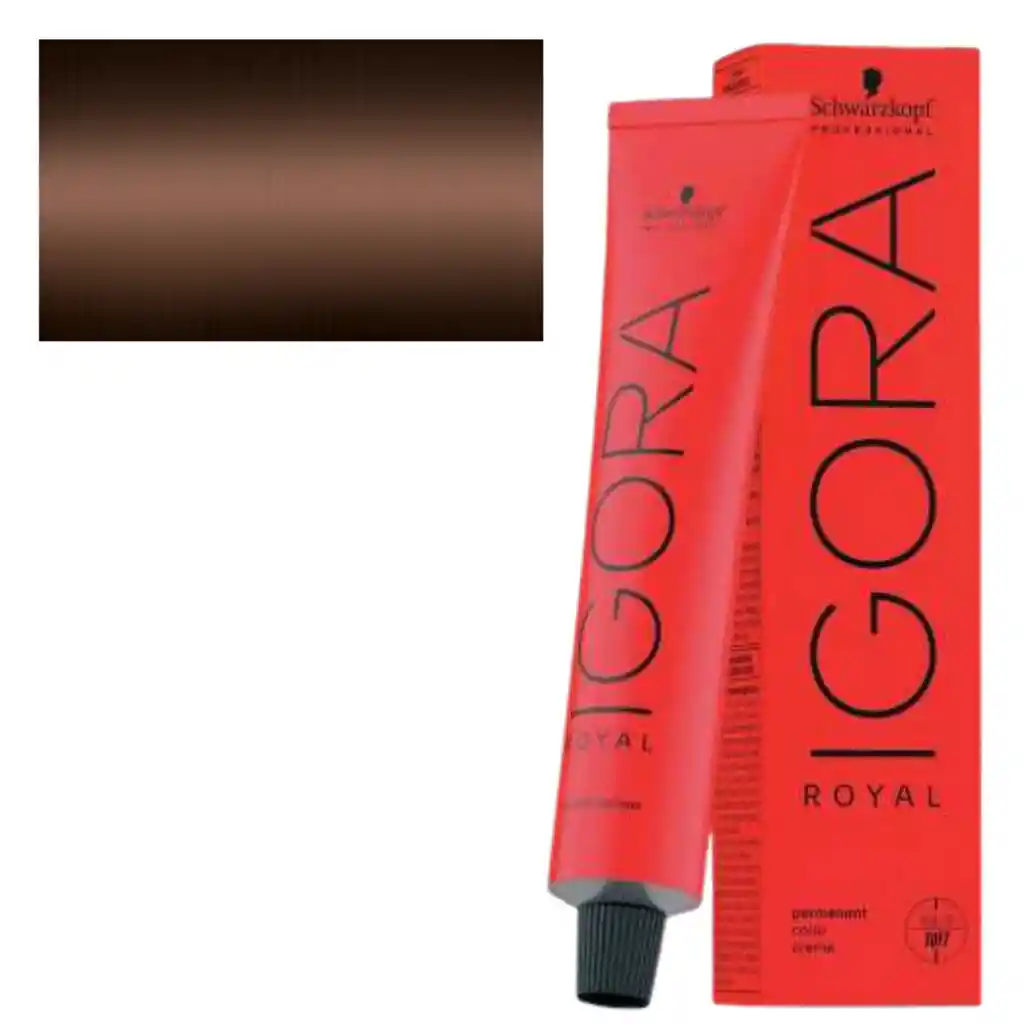 Igora Royal 5-68 Rojo Chocolate 60 Ml, Incluye Peroxido Y Guantes