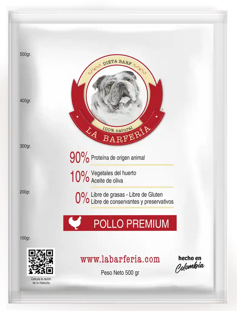 Dieta Barf Pollo Premium X500gr