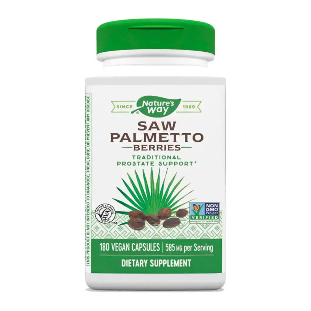 Natures Way Saw Palmetto 585 Mg Por Servicio 180 Capsulas Veganas