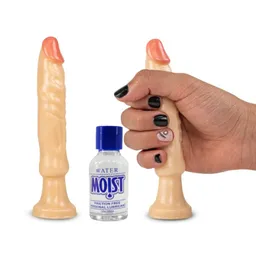 Dildo Consolador Realista Con Ventosa Gonar Piel + Lubricante Neutro