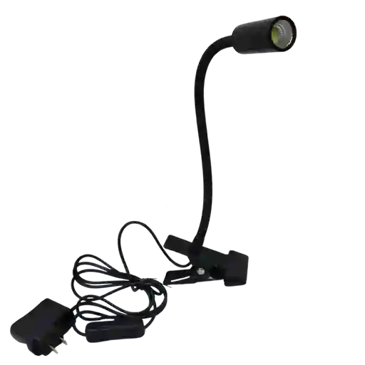 Lámpara Led De Pinza Flexible 3w 6500k Negra