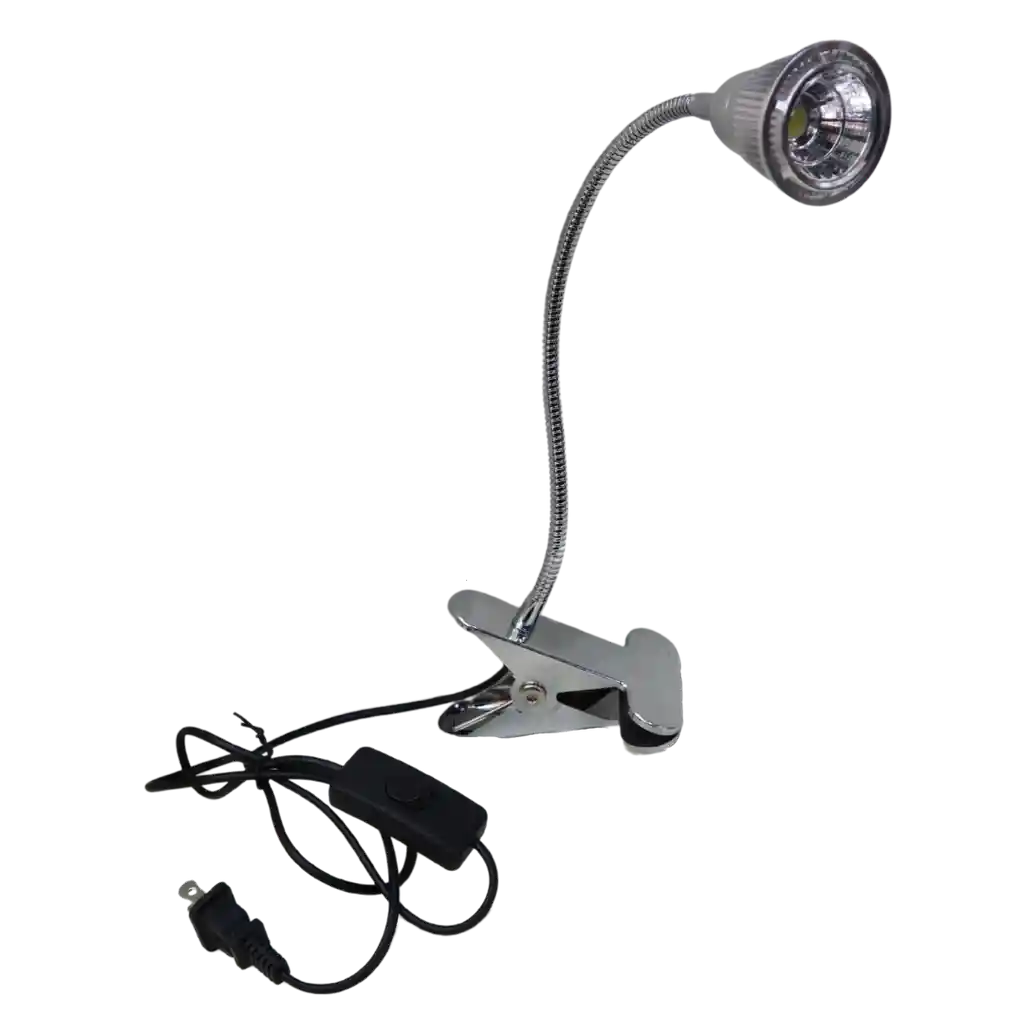 Lámpara Led De Pinza Flexible 3w 6500k Satín