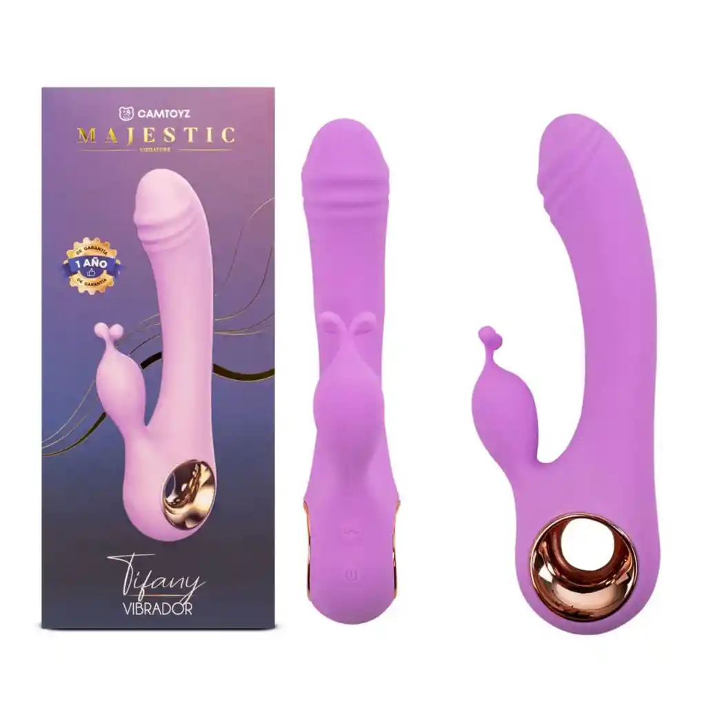 Vibrador Consolador Doble Estimulacion Punto G Diseño Lujo Tifany