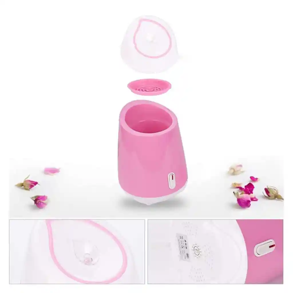 Vaporizador Facial Limpia Poros Color Rosa