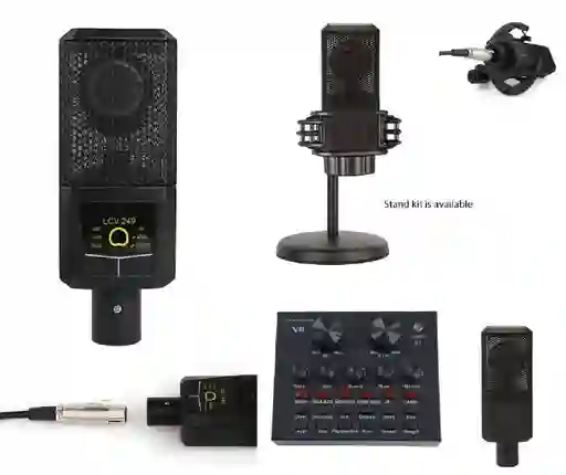 Microfono Condensador Para Mesa Profesional Completo
