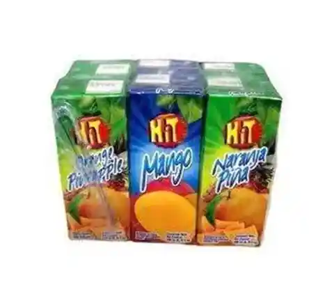 Six Pack Jugos Hit 200ml Sabores Surtidos