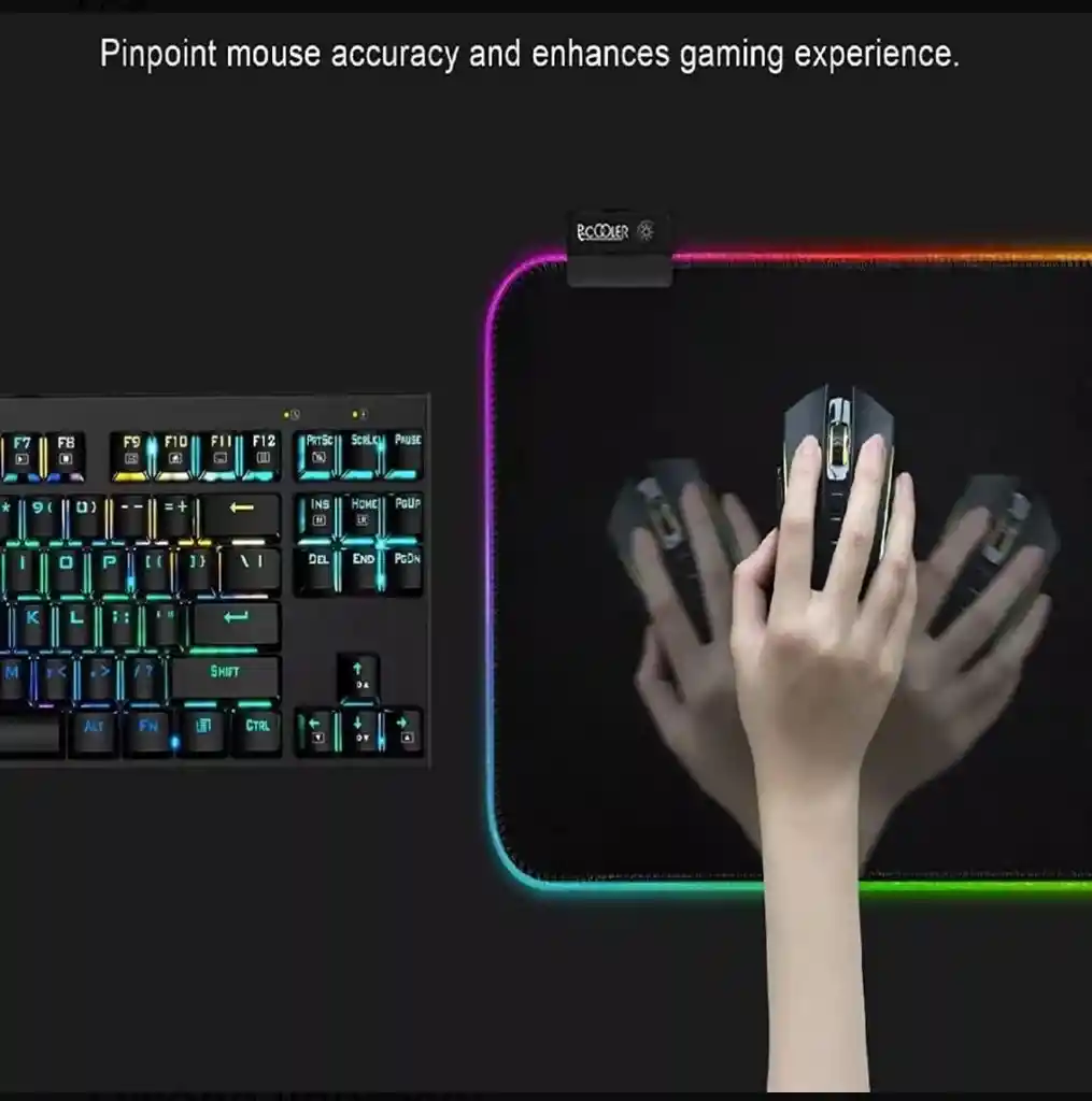 Pad Mouse Gamer Rgb + Controlador Rgb