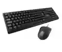 Teclado + Mouse Set Oficina Negro