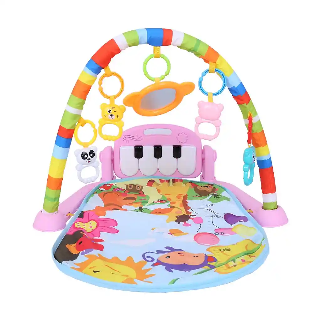 Gimnasio Bebe Musical Tapete Piano Con Luces Unisex Oferta Didáctico Ref. Miquito Rosado