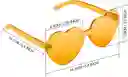 Gafas En Forma De Corazon Naranja X 6 Unidades