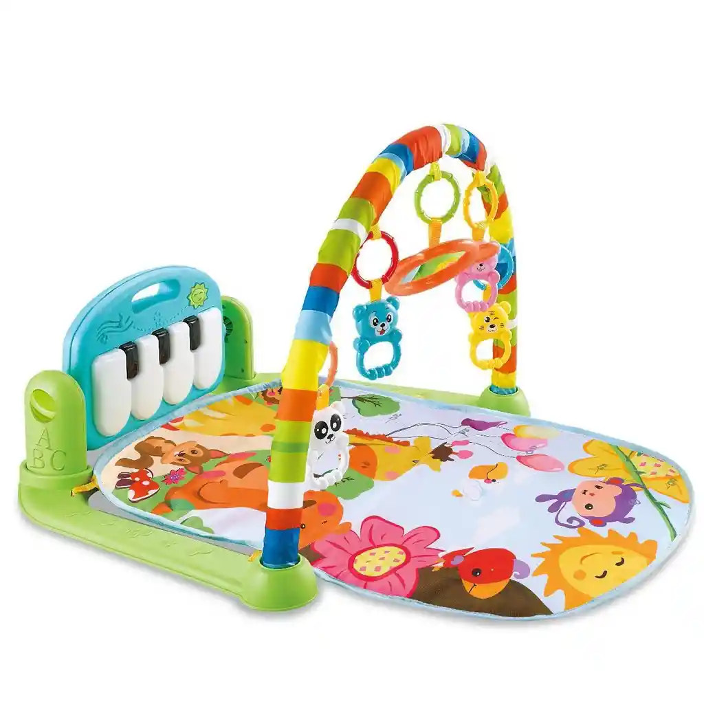 Gimnasio Bebe Musical Tapete Piano Con Luces Unisex Oferta Didáctico Ref. Miquito Azul