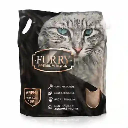 Furry Black - Arena Aglomerante Premium 10kg