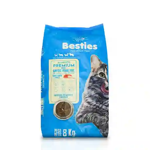 Alimento Gatos Sabor Carne Y Pollo 8kg Besties