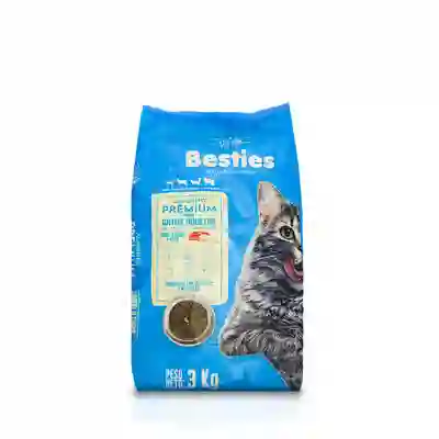 Alimento Gatos Sabor Carne Y Pollo 3kg Besties