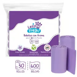 Let's Be Fresh - Bolsas Biodegradables Aroma Citronella 30 Rollos