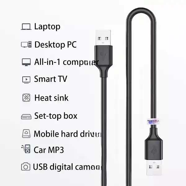 Cable Usb A Usb Para Bases Refrigerantes Laptop, Pc.