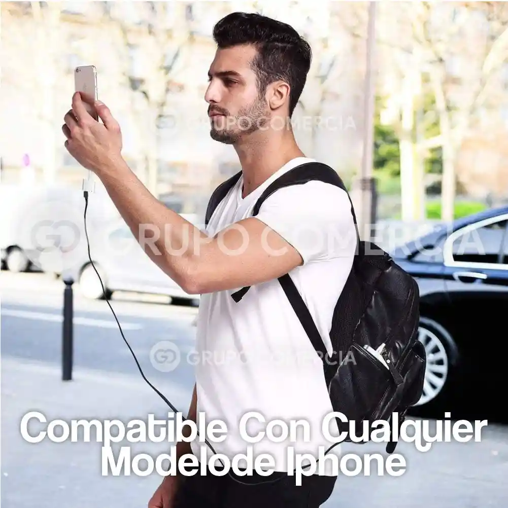 Adaptador Convertidor Para Iphone A Jack Multiplicador De Puerto