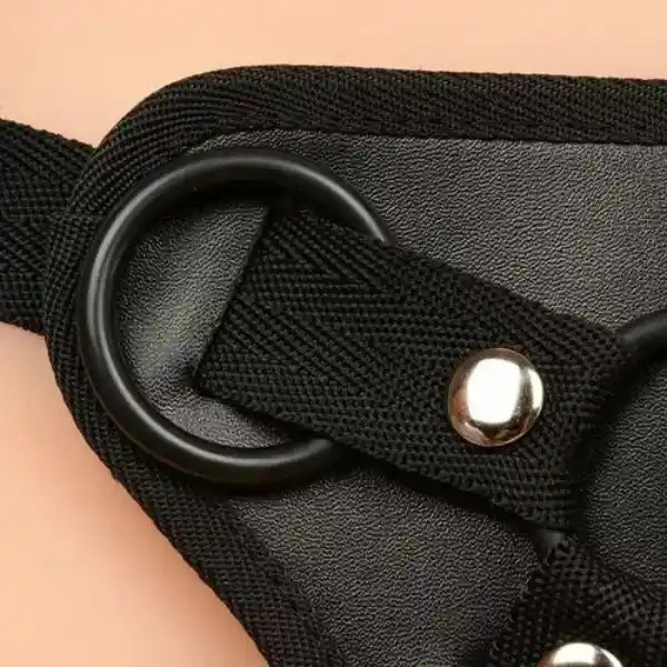 Arnés Para Dildo Ajustable Negro Cuero Sintético