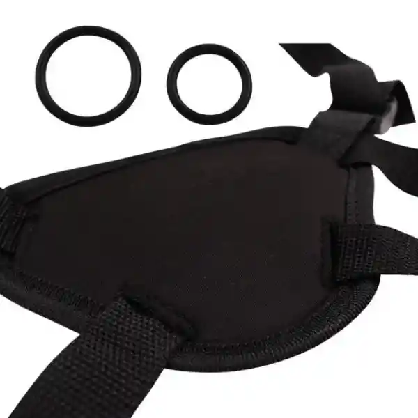 Arnés Para Dildo Ajustable Negro Cuero Sintético