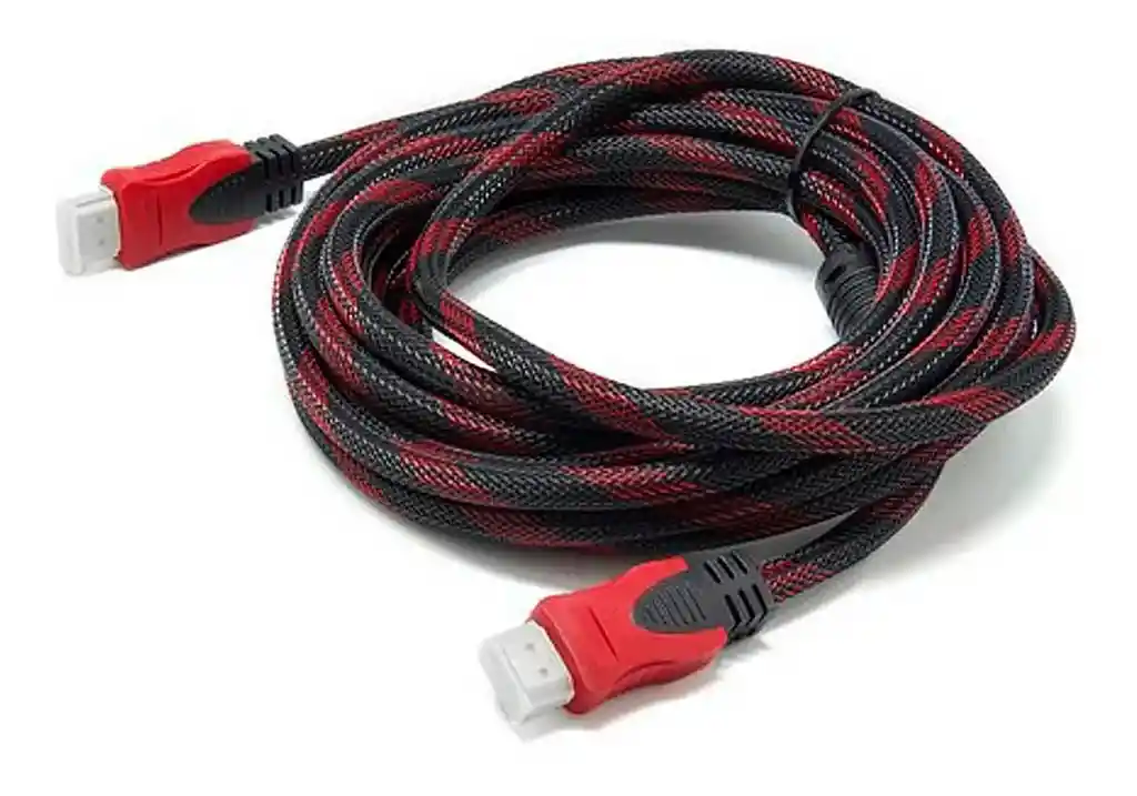 Cable Hdmi 1.5 Metros Doble Filtro Mallado Punta Plateada