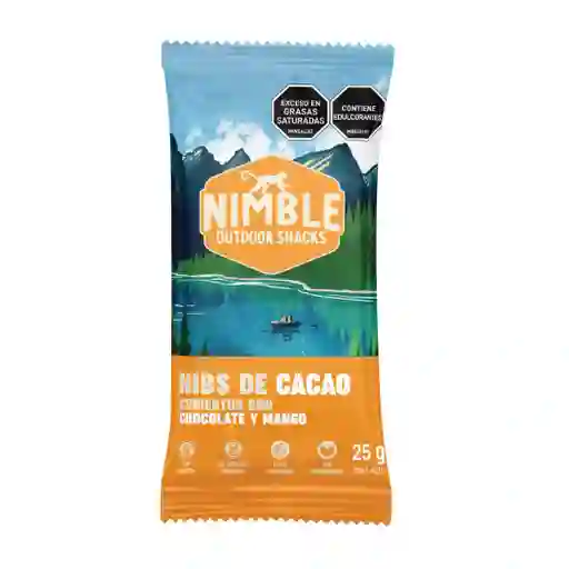 Nibs De Cacao Recubierto De Chocolate Y Mango - Nimble X 25 G
