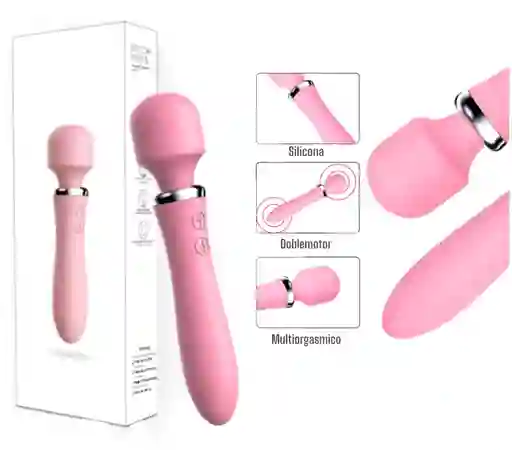 Vibrador Doble Motor Masajeador De Clitoris Hitachi Y Consolador 10 Modos De Vibracion Superior Y 10 Modos De Vibracion Inferior