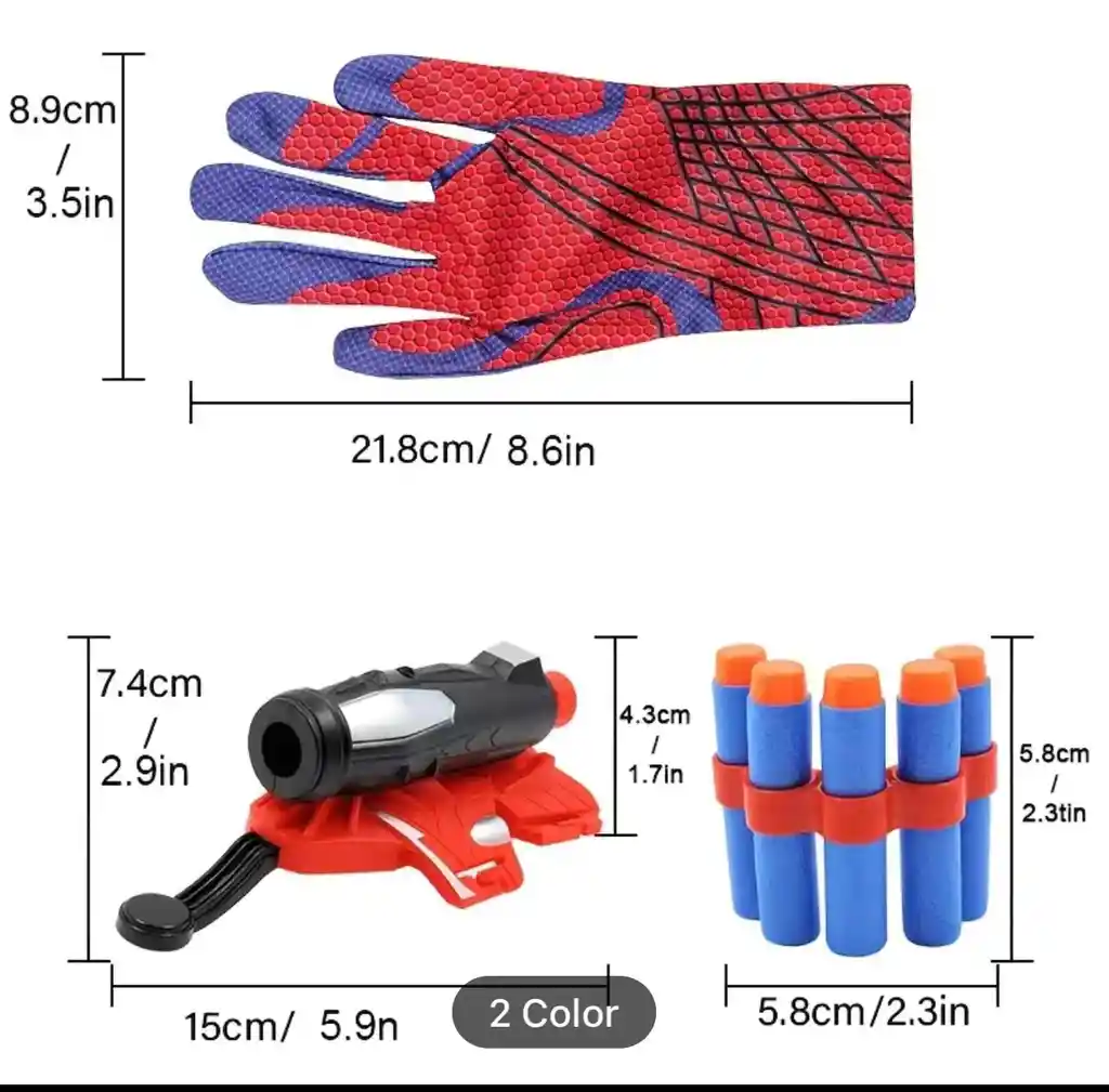 Guantes Spiderman Lanza Dardos