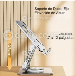 Base Tablet Soporte Ajustable Giratorio Corporativo Metálico