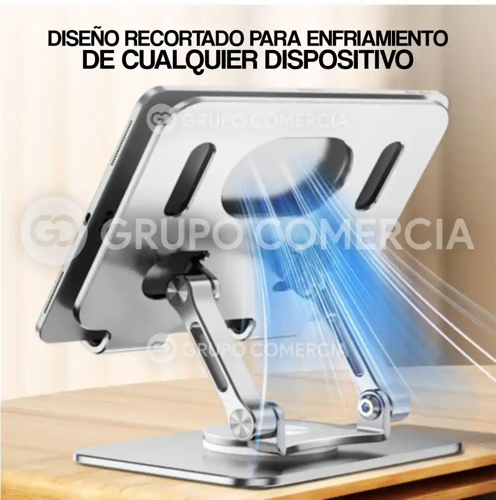 Base Tablet Soporte Ajustable Giratorio Corporativo Metálico