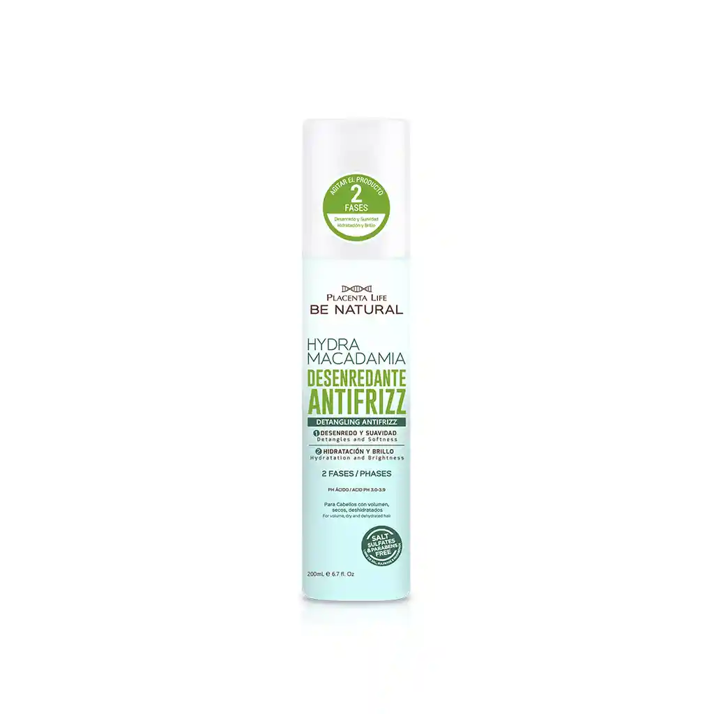 Spray Desenredante Be Natural Macadamia Antifrizz 200ml